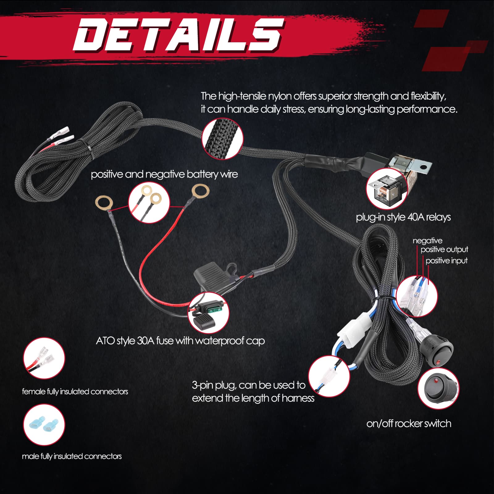 1 lead wiring harness