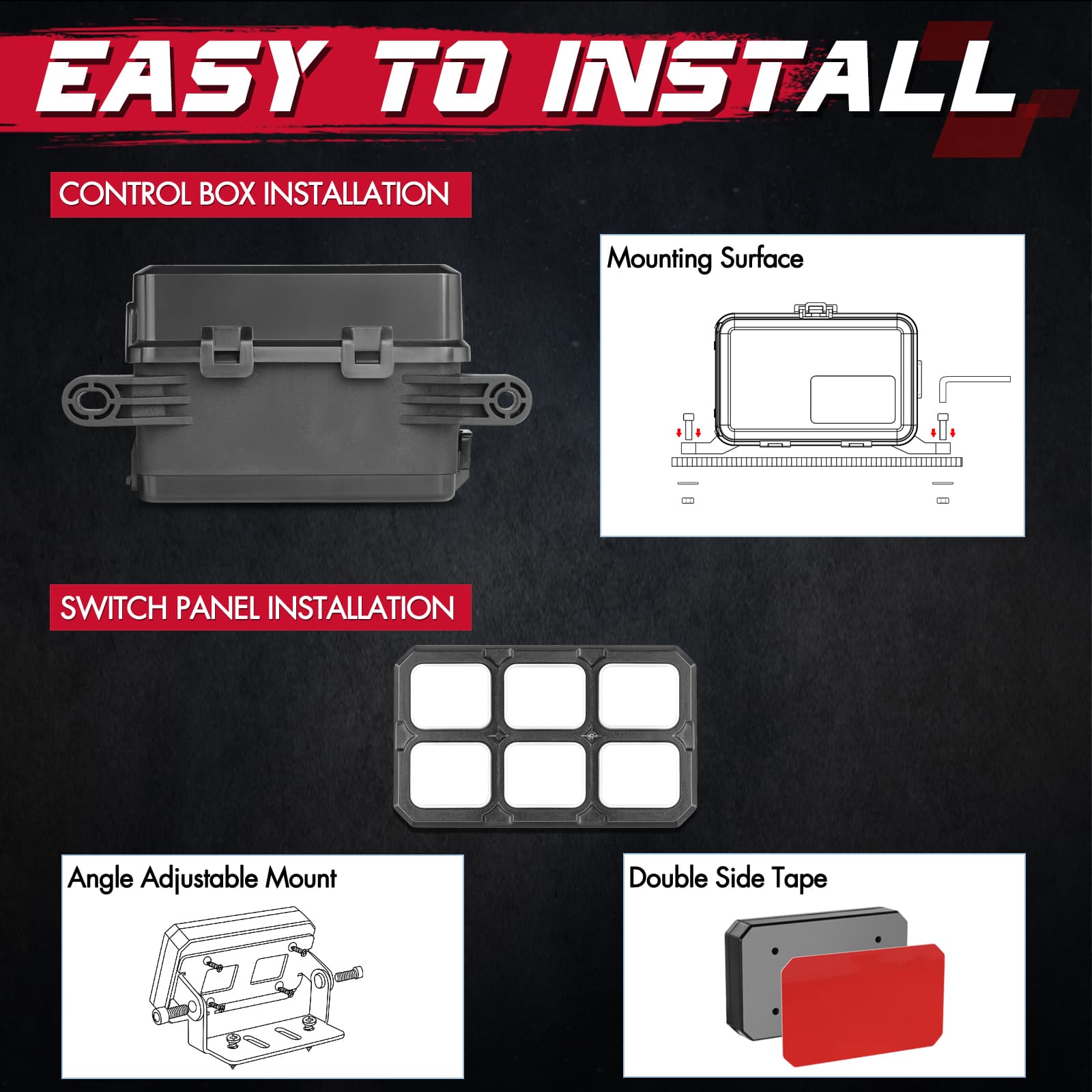12v toggle switch panel