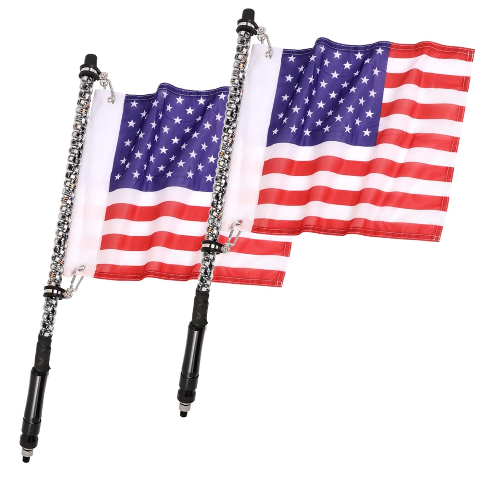 2PCS 2FT LED WHIP LIGHTS WITH FLAG POLE REMOTE CONTROL
