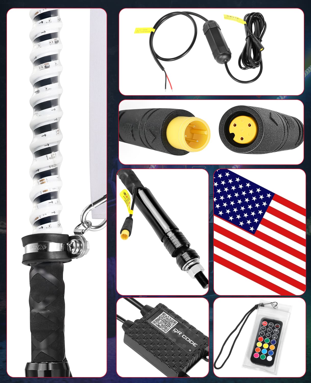 2ft whip flags for utv