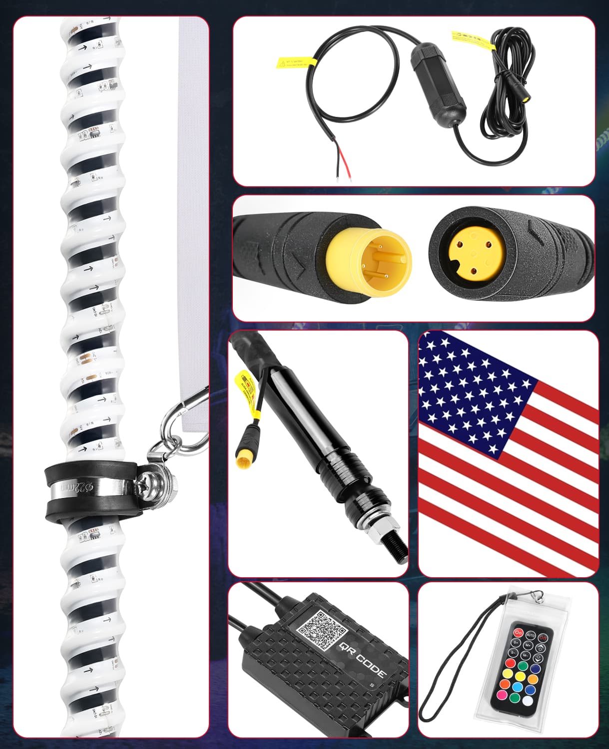 3ft whip flags for utv