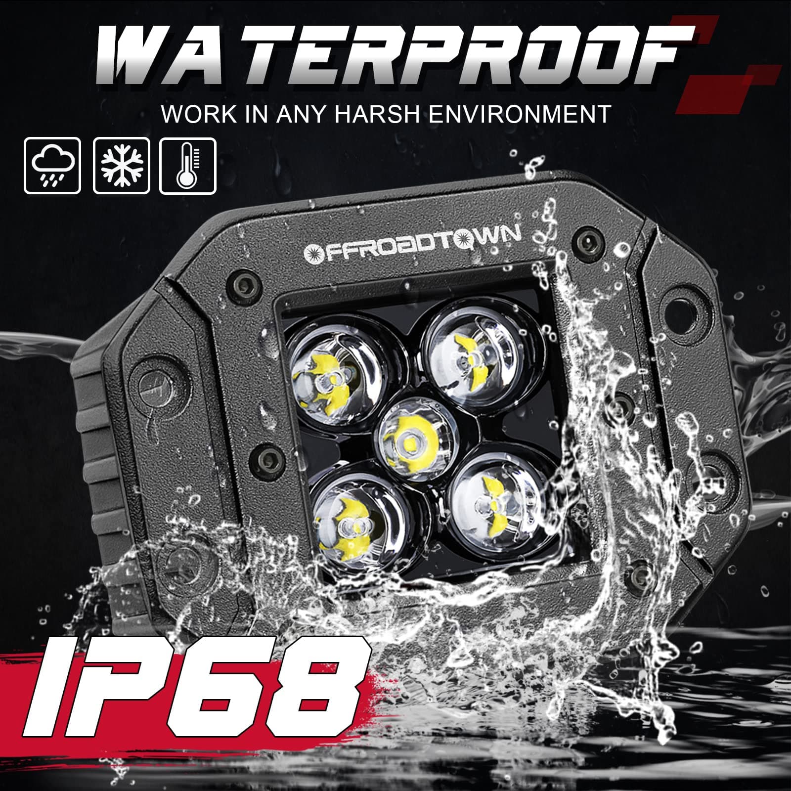 5“ flush mount led pods