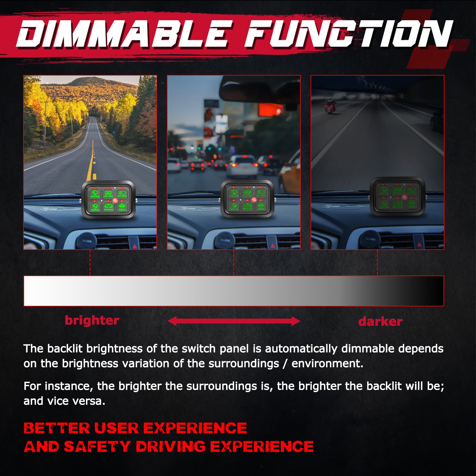 6 gang box switch panels for trucks