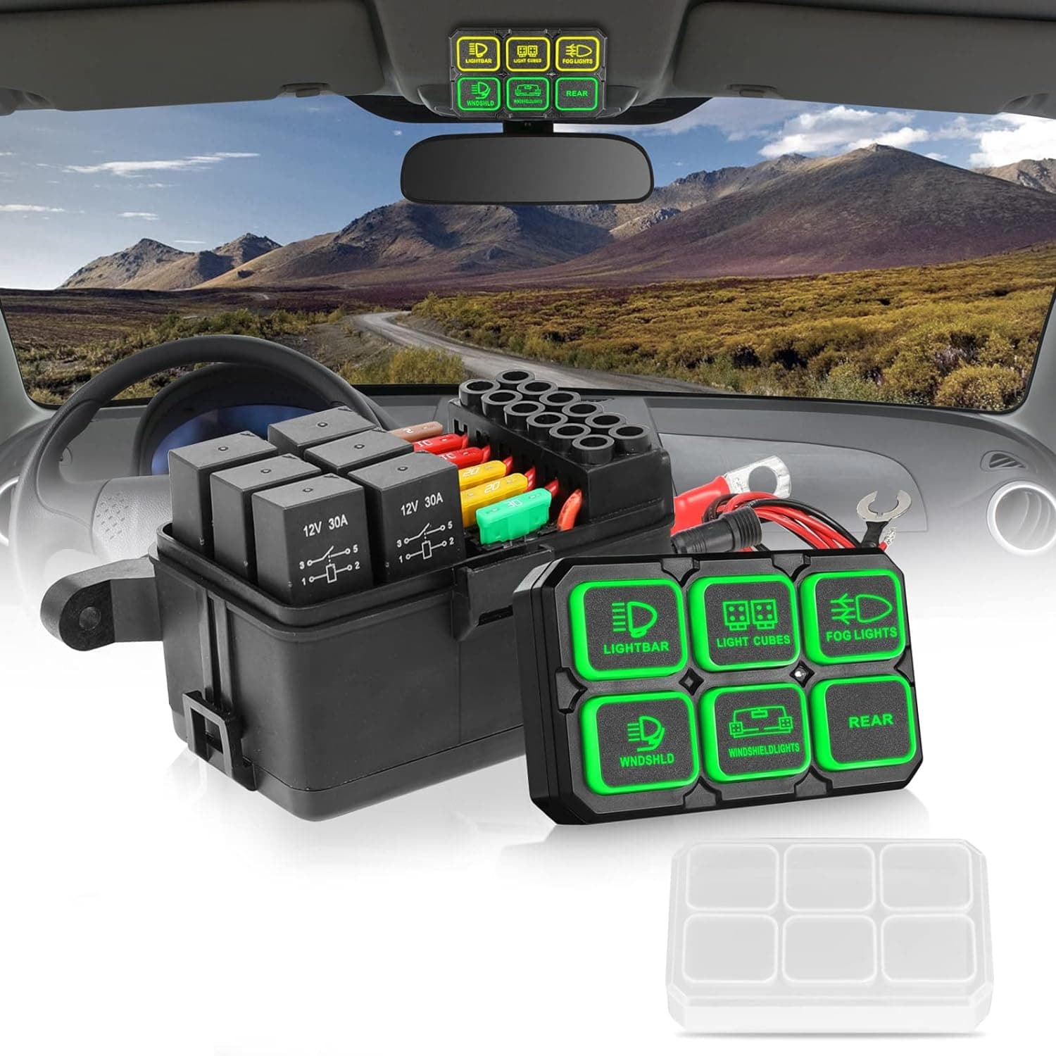 6 gang switch panel for truck