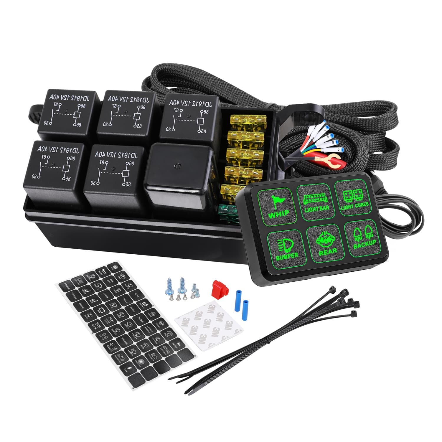 6 gang switch panel for truck