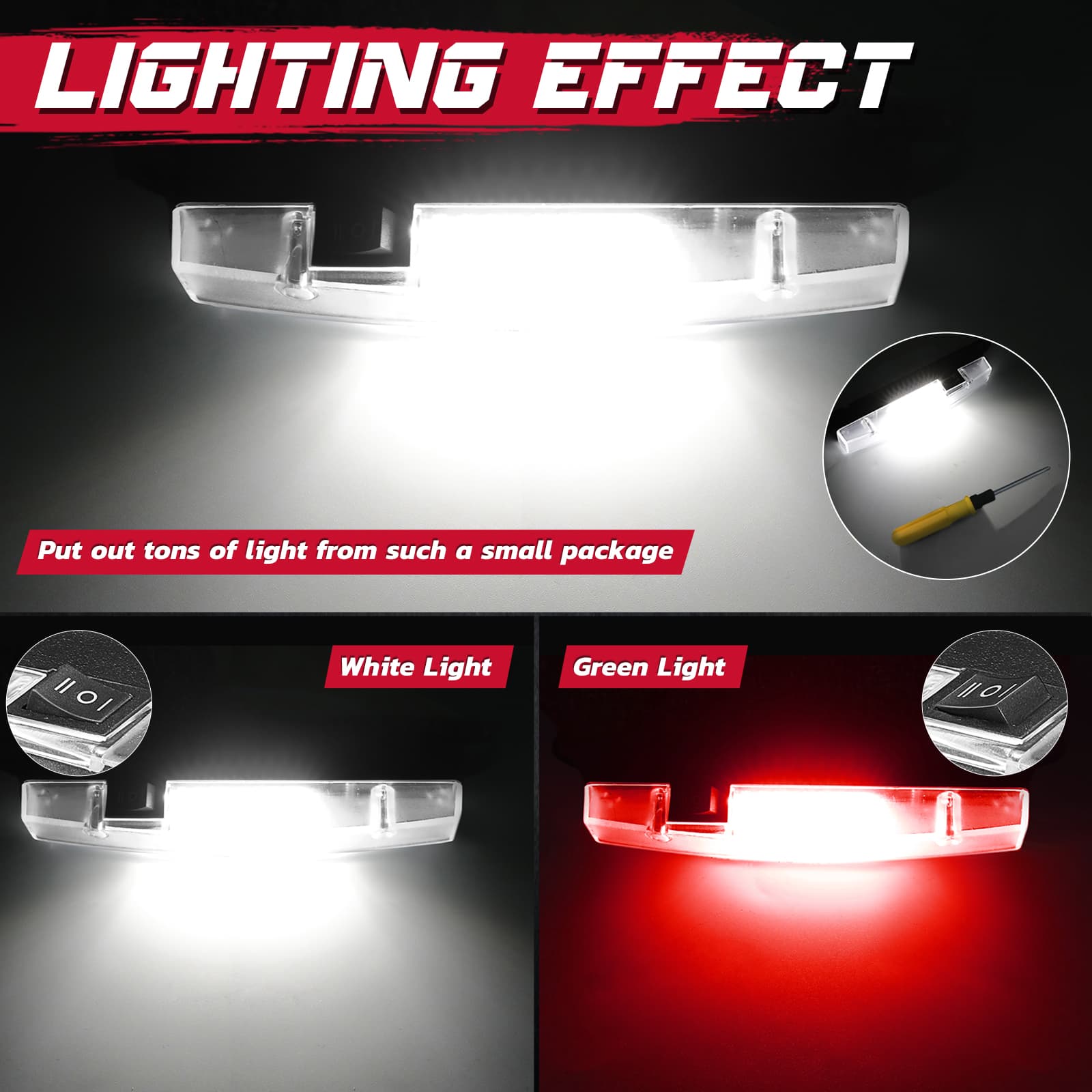 LED DOME LIGHT BATTERY POWERED RED
