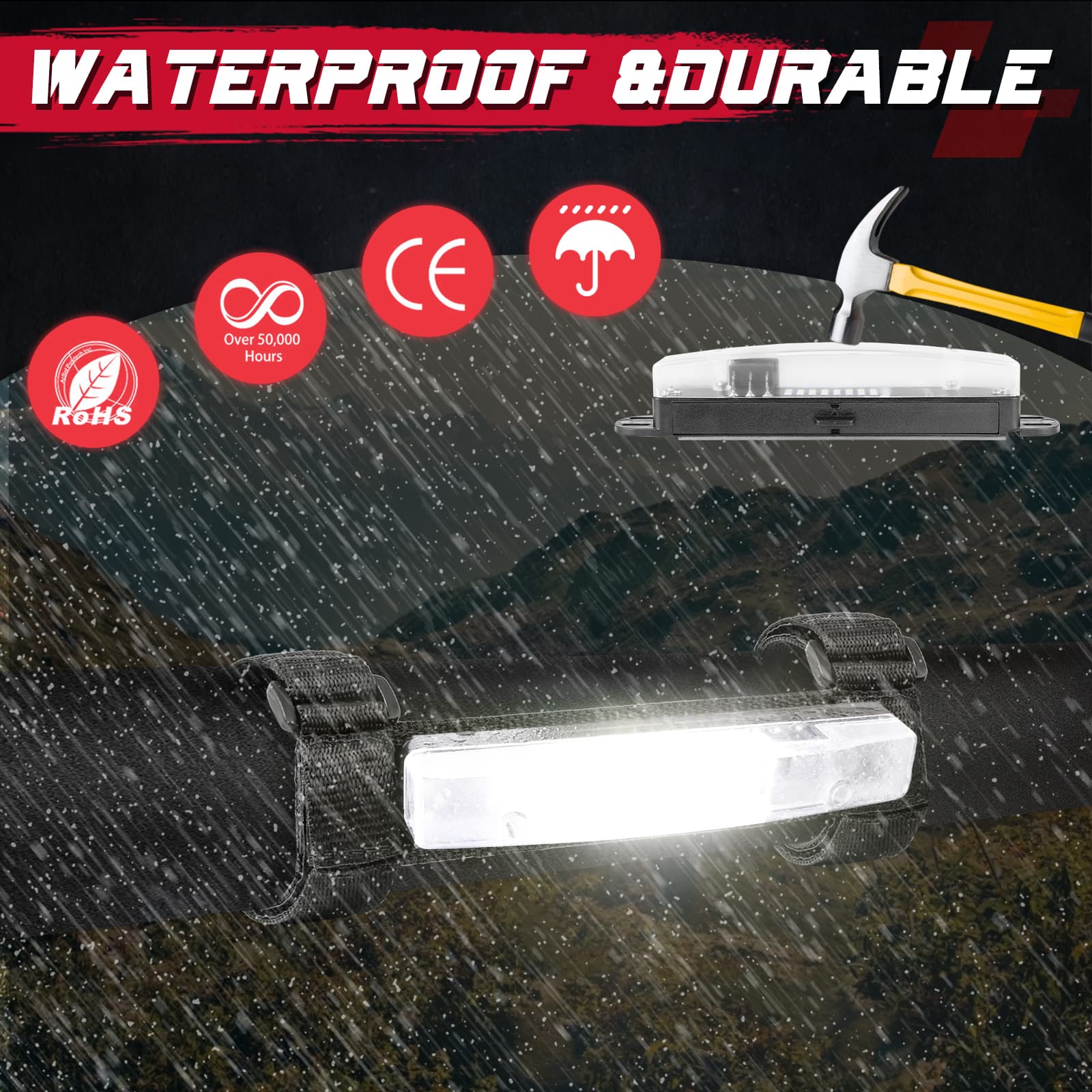 LED UTV DOME LIGHT BATTERY POWERED