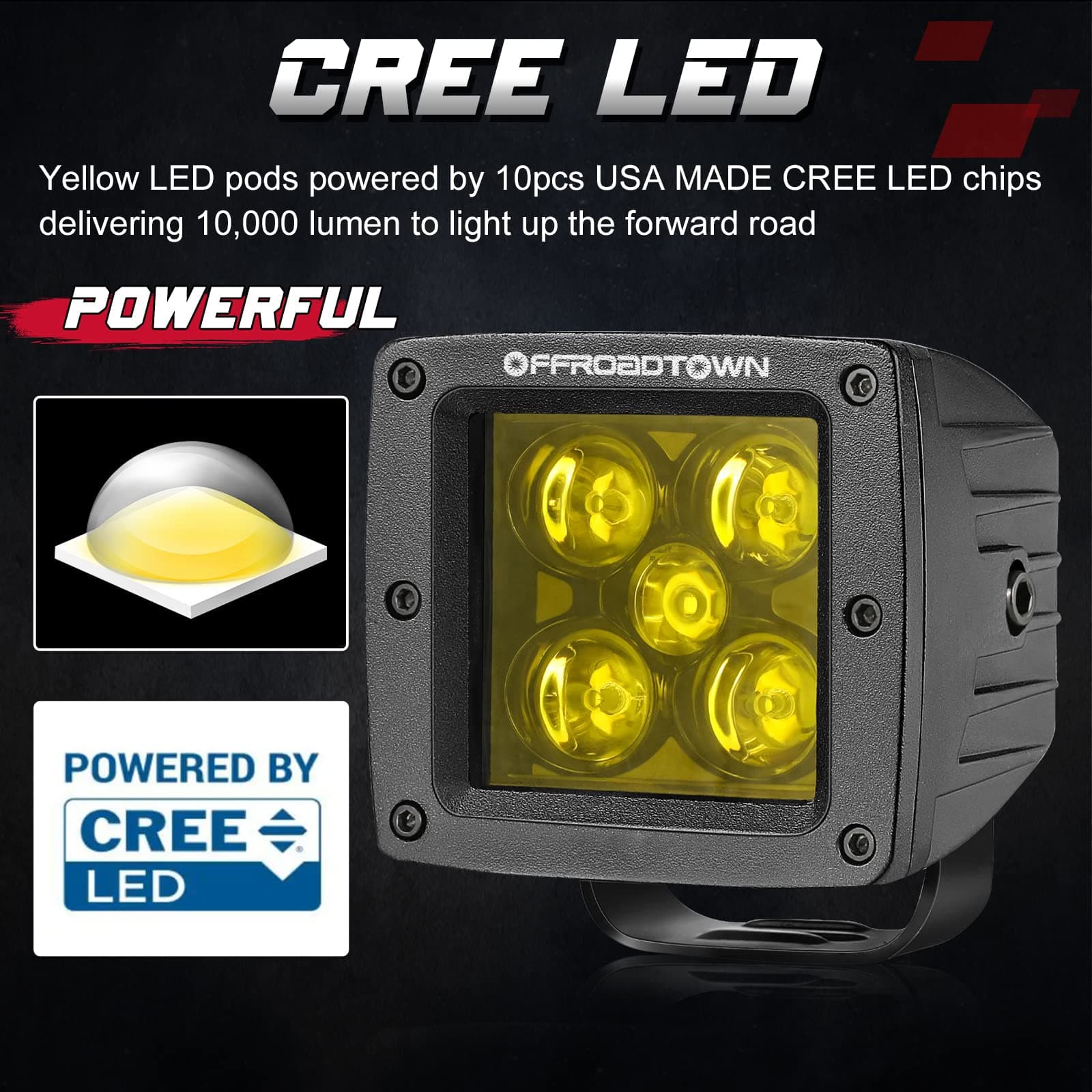 amber led light pods