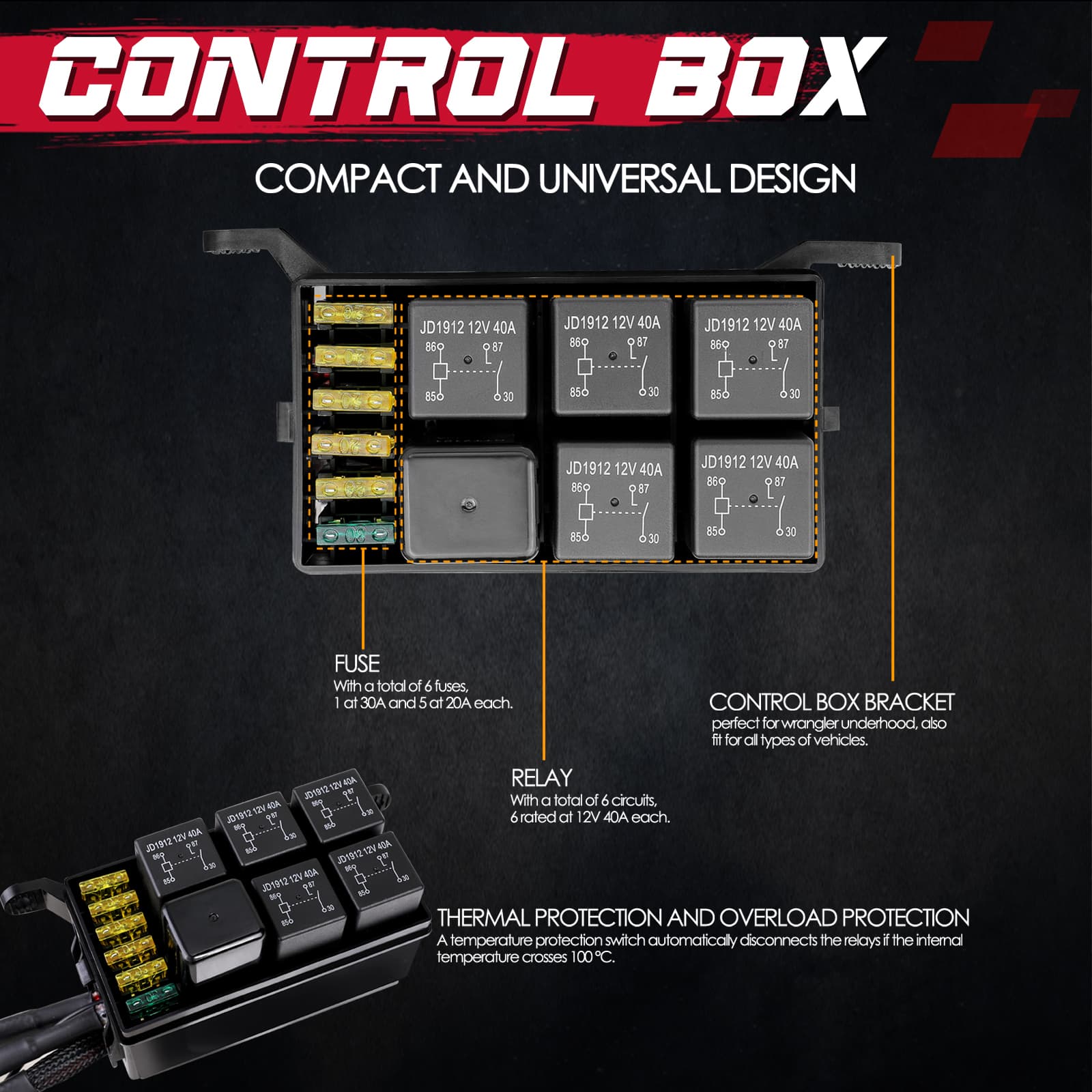 electronic relay system circuit control box