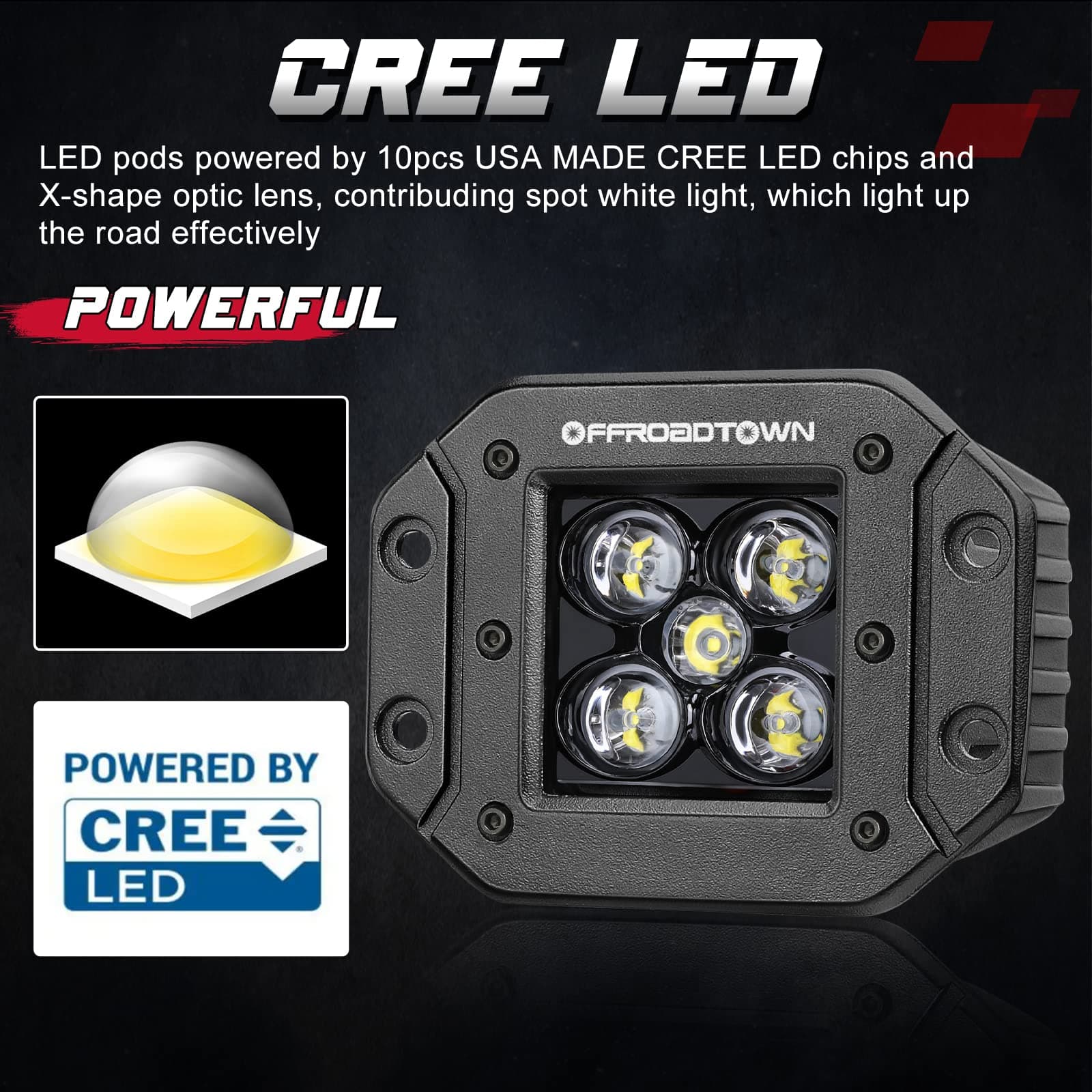 flush mount led pod lights