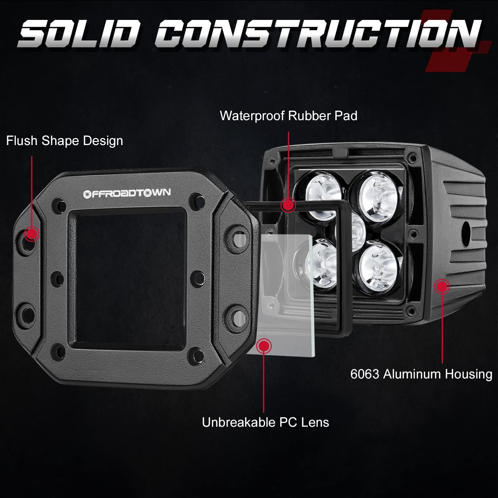 flush mount led pods