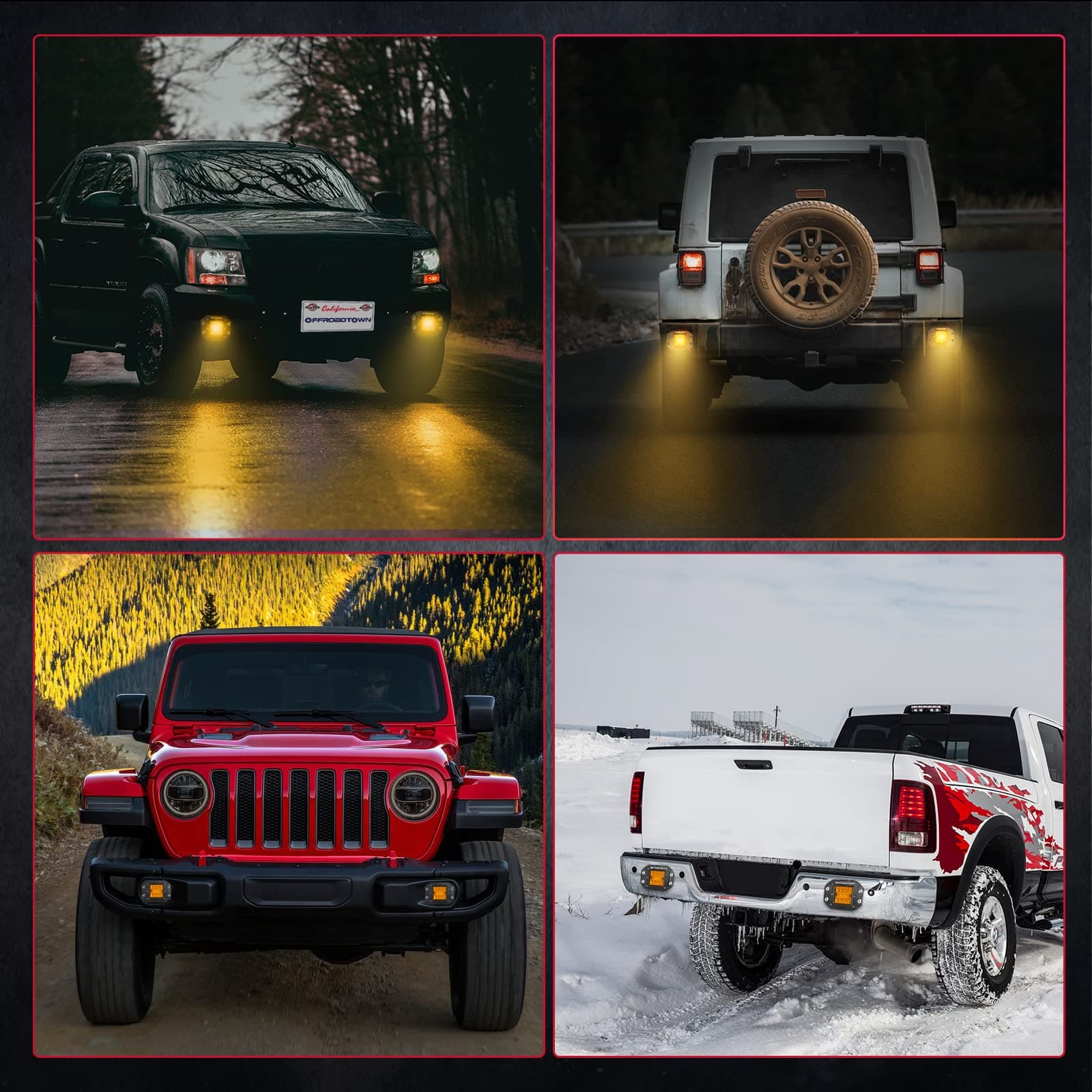led light pods flush