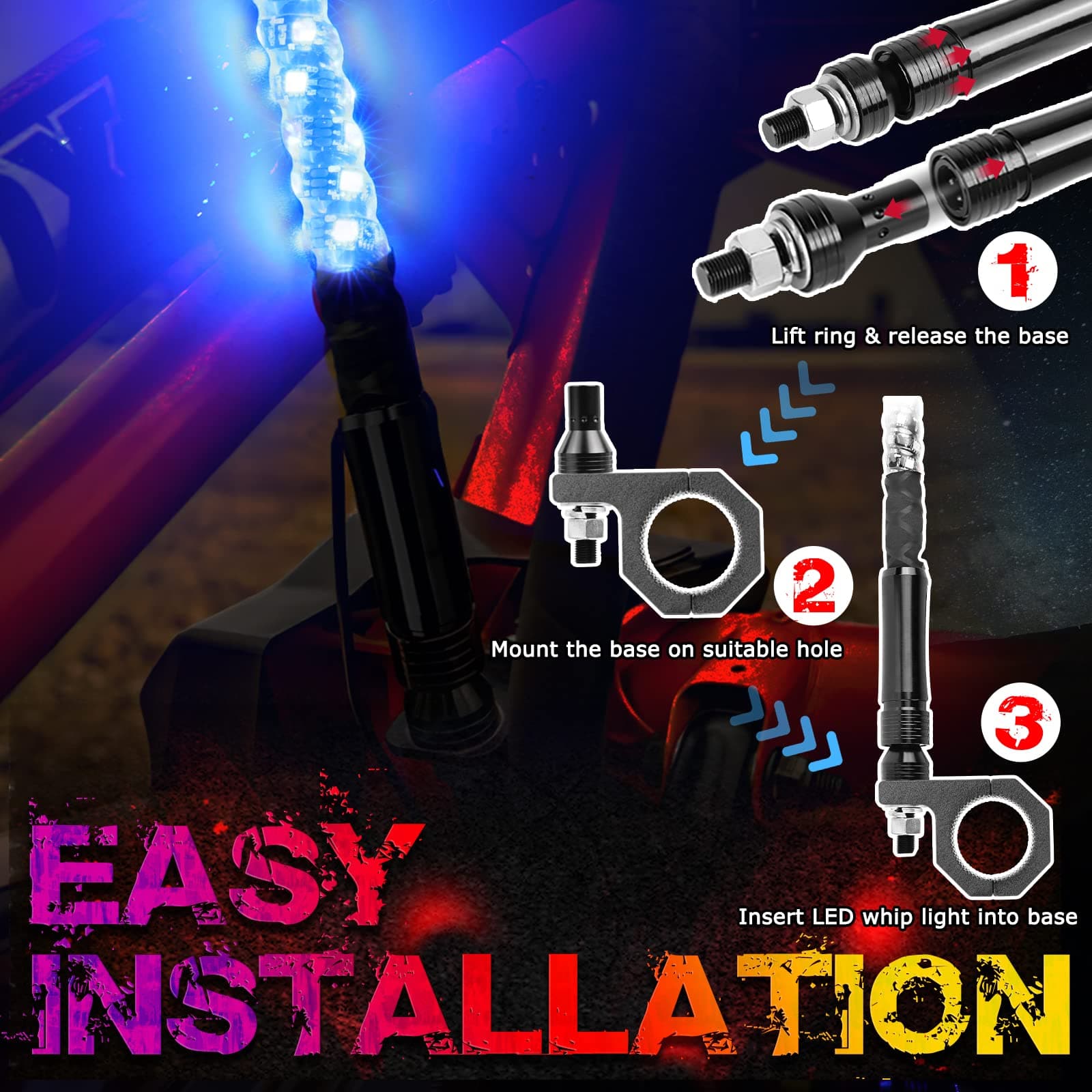 led light whips