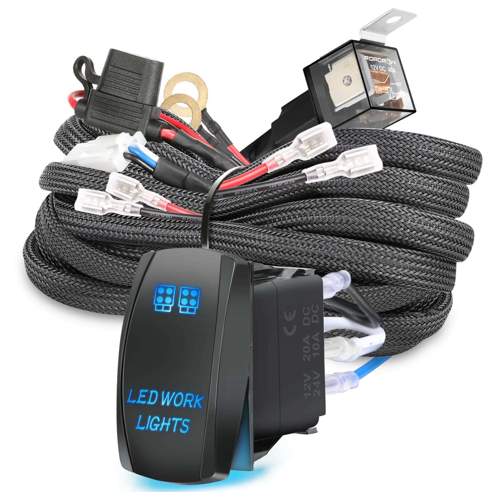 16.4FT 2 LEADS NYLON WIRING HARNESS KIT