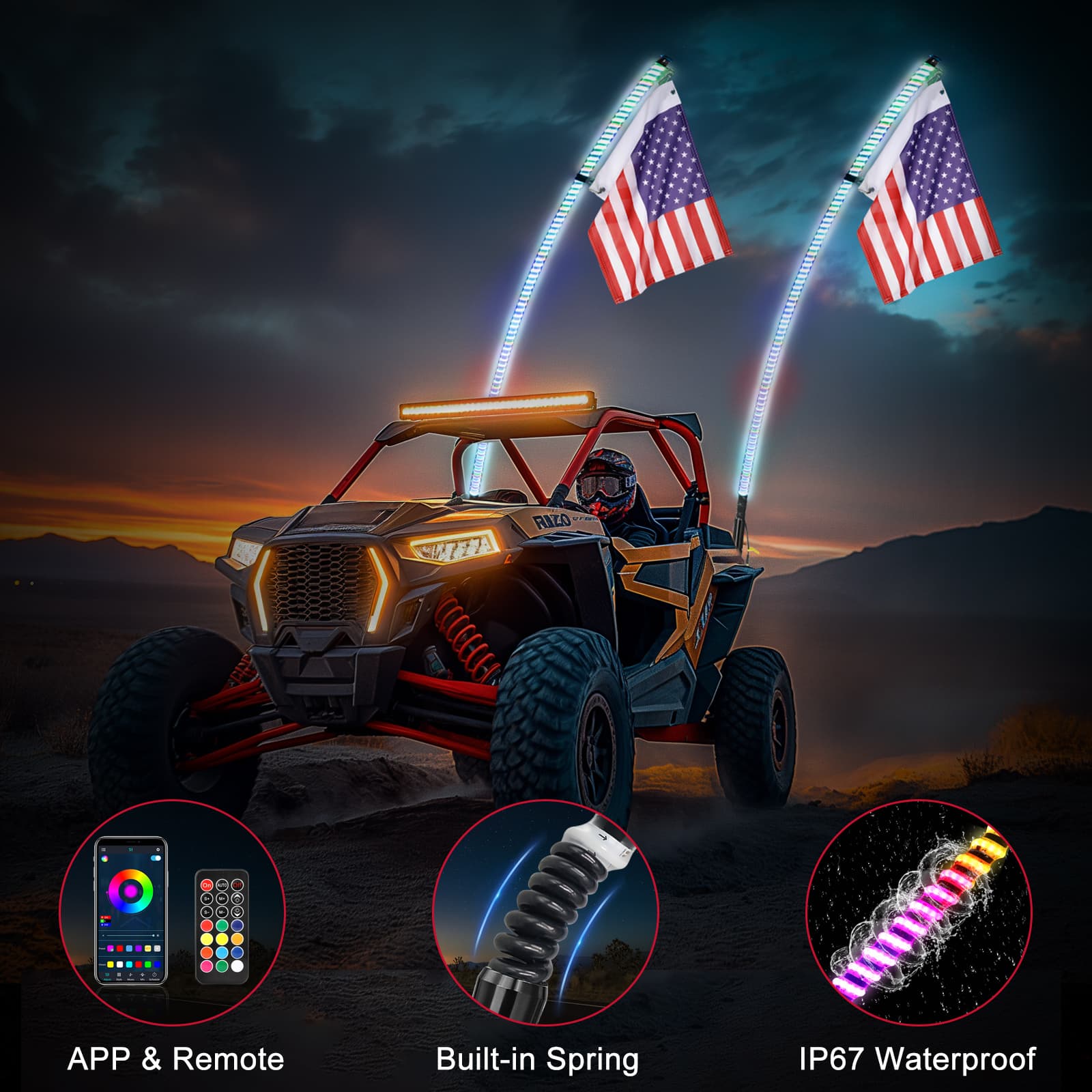 lighted whips