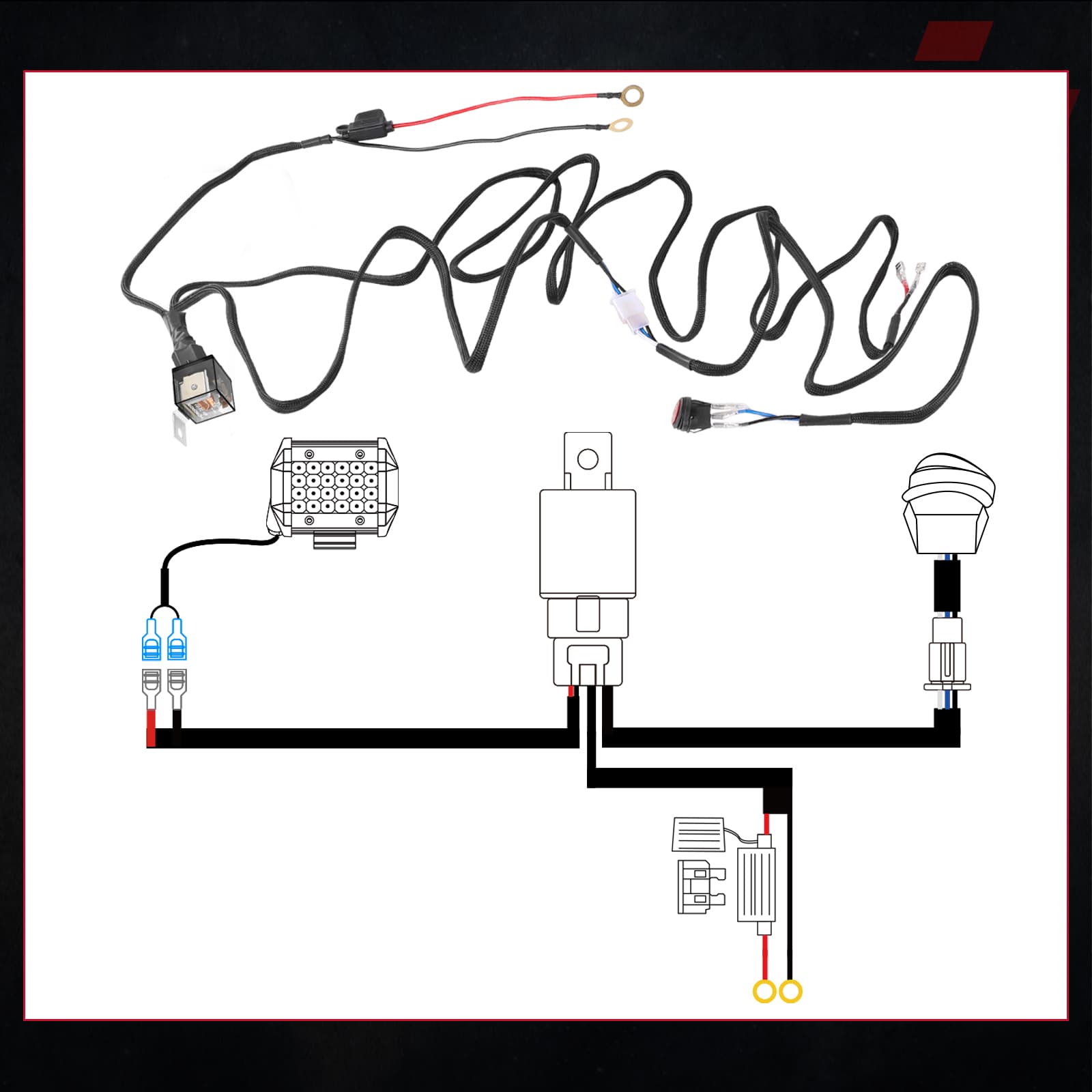 nylon wiring harness 1 lead