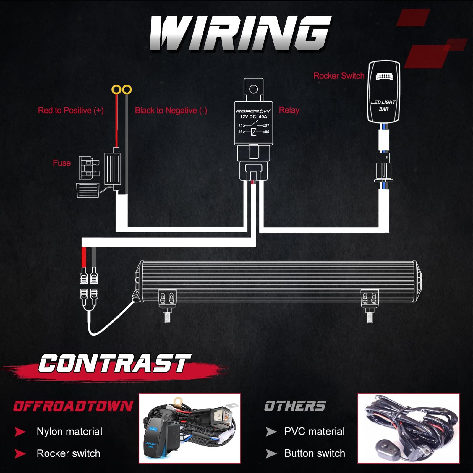 off road harness fog lights switch