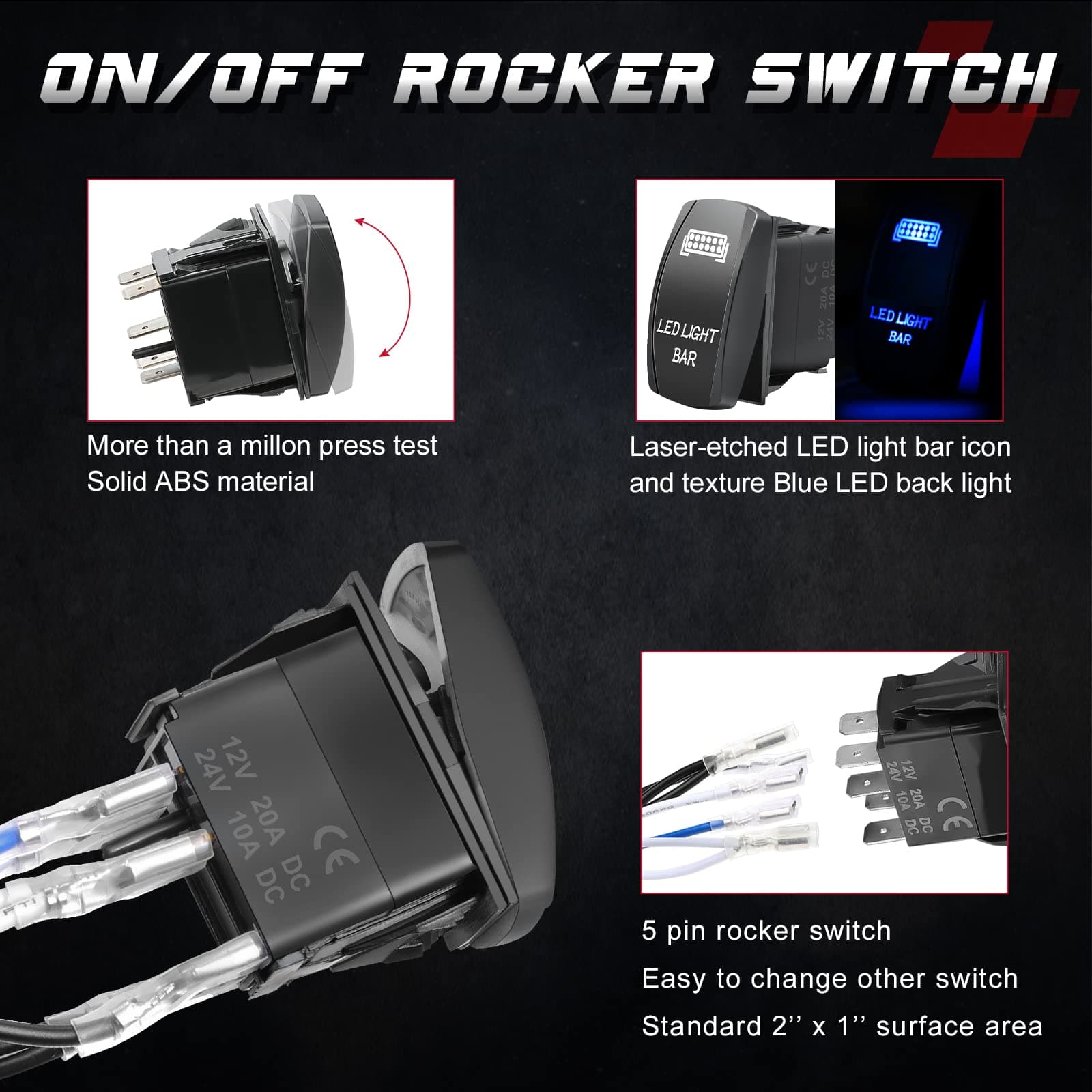 on off Universal work Light Accessories