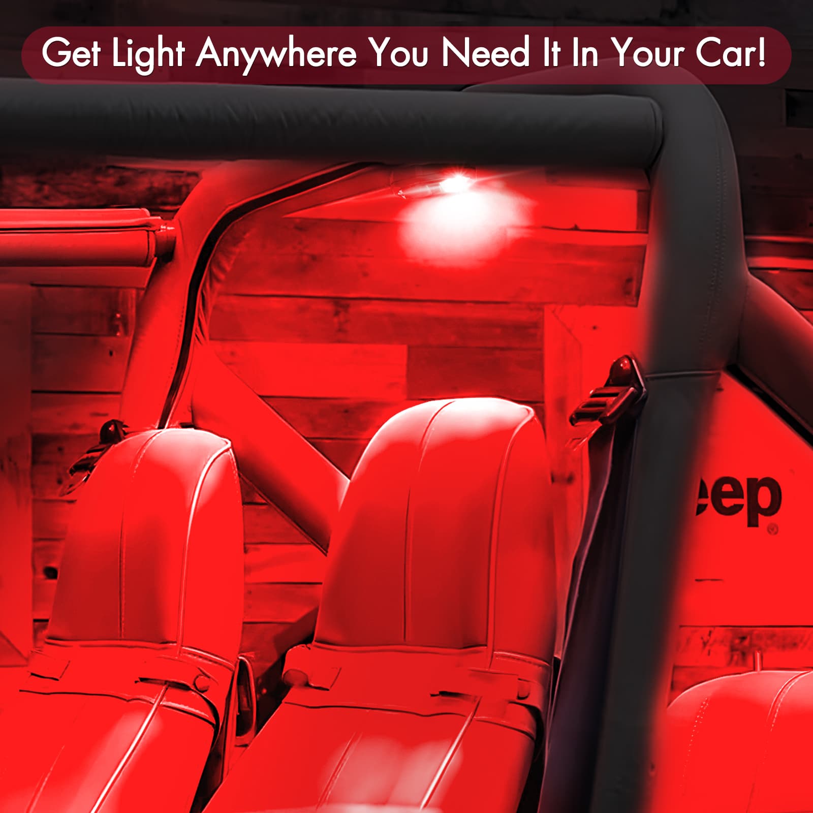 red led dome light