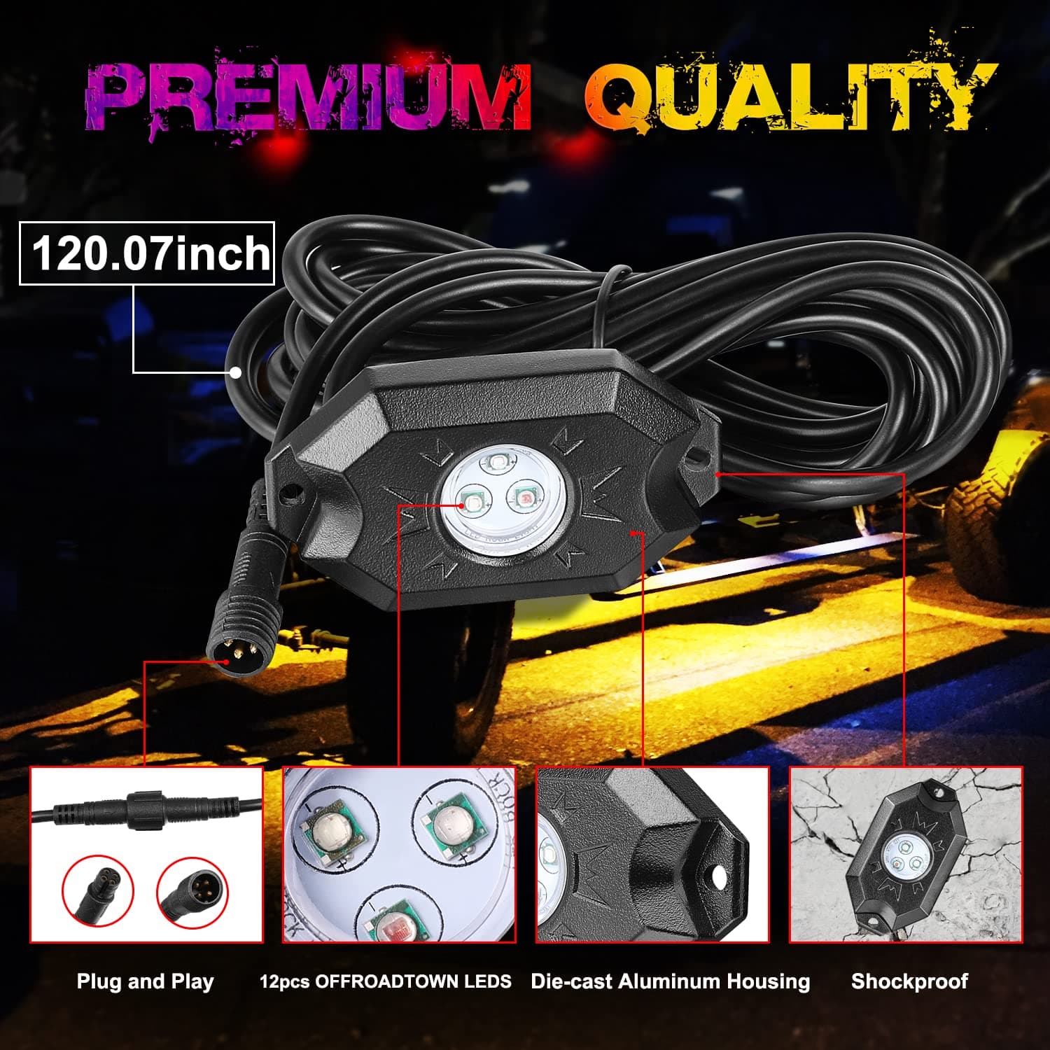rgb led rock lights