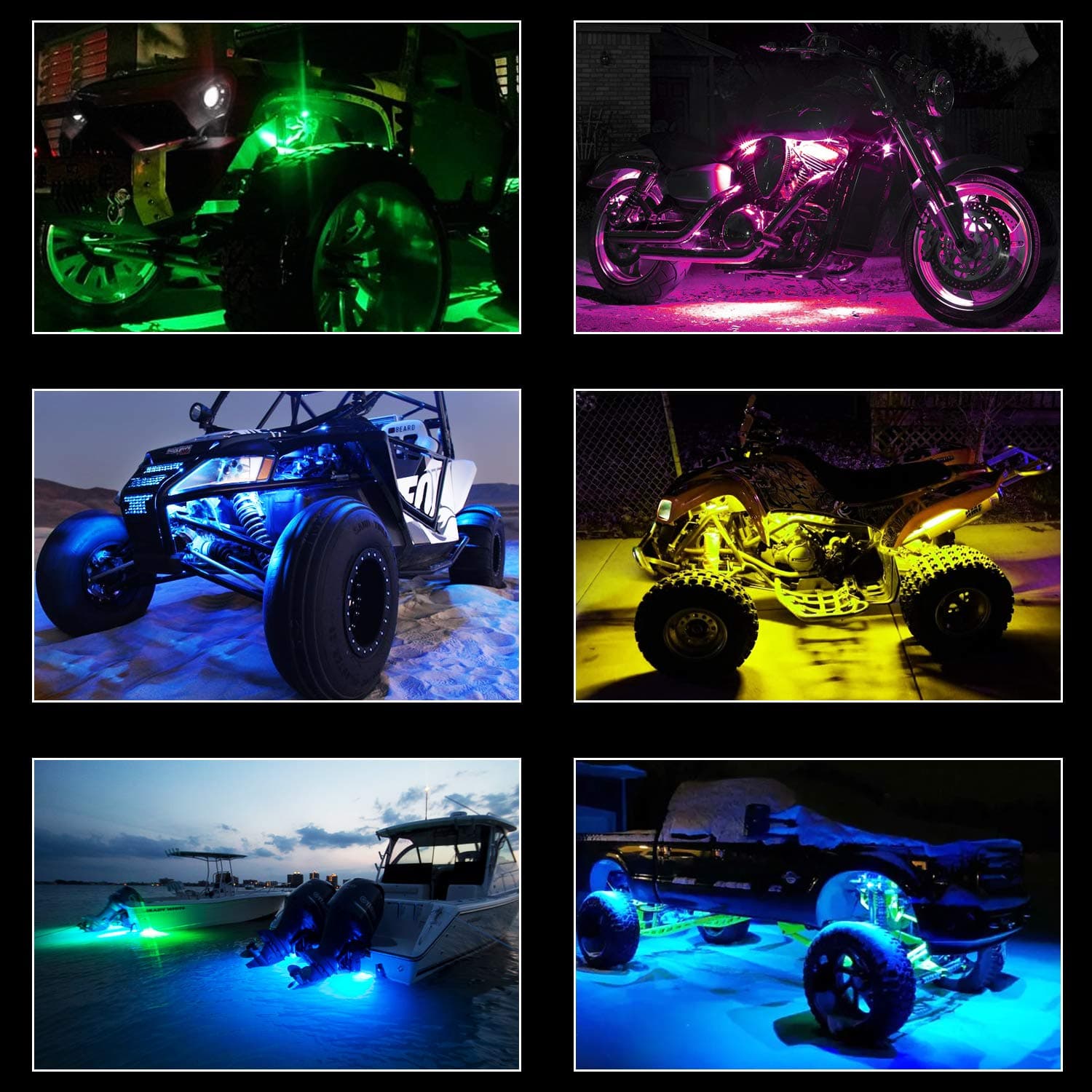 rgb rock light for utv