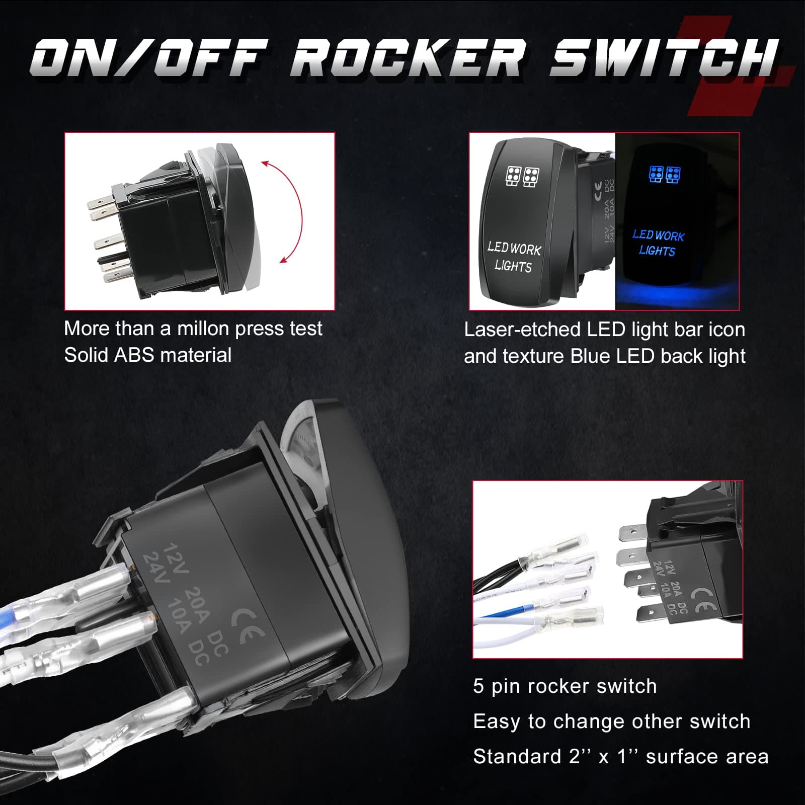 waterproof fog lights bar wiring harness