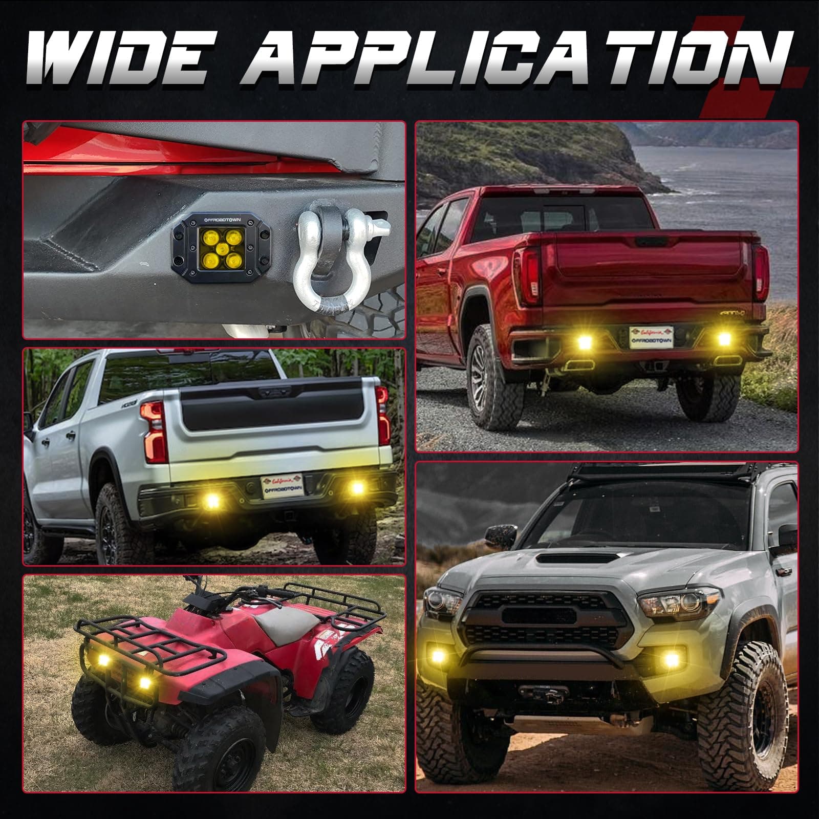 yellow flush led pods for truck