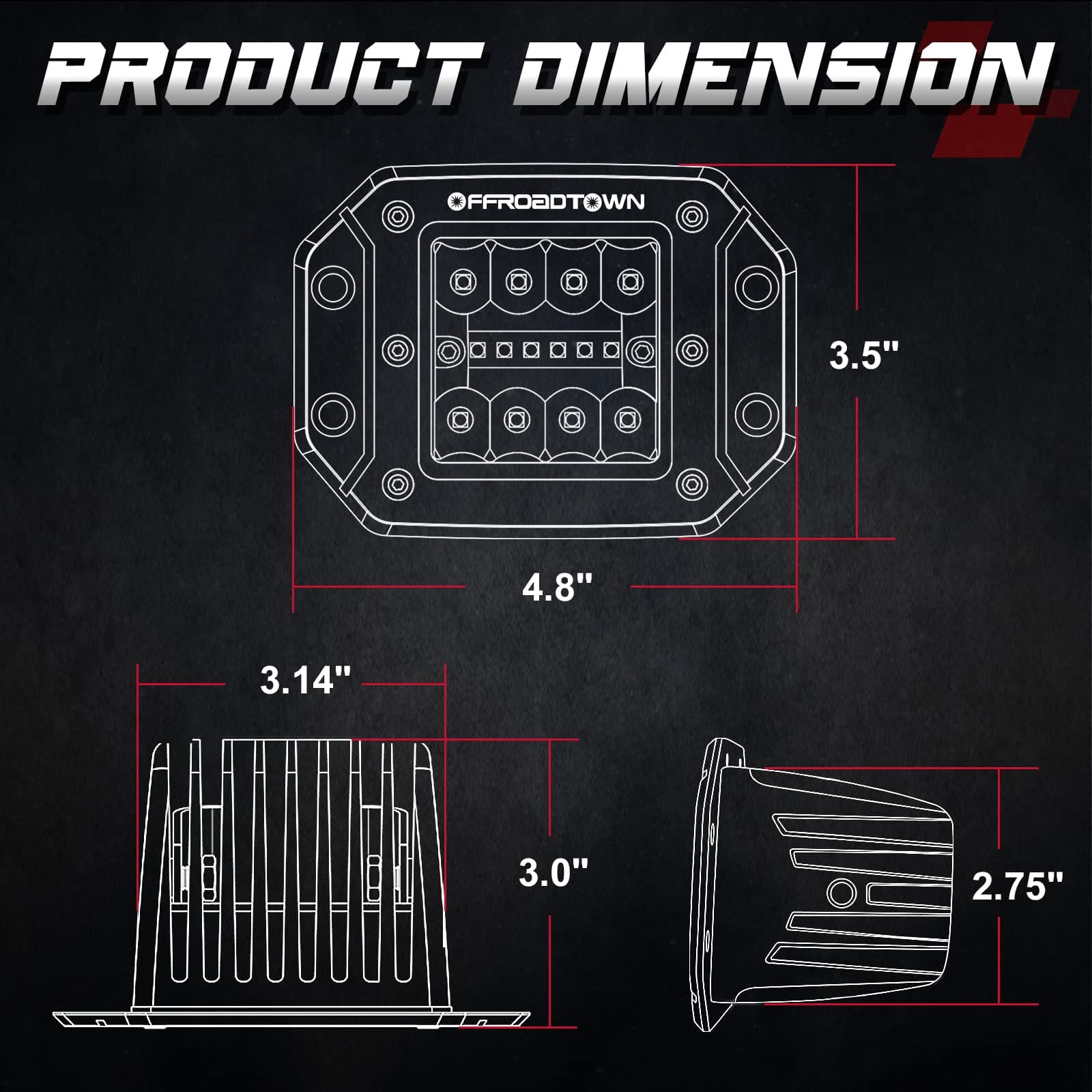 yellow led work lights for truck