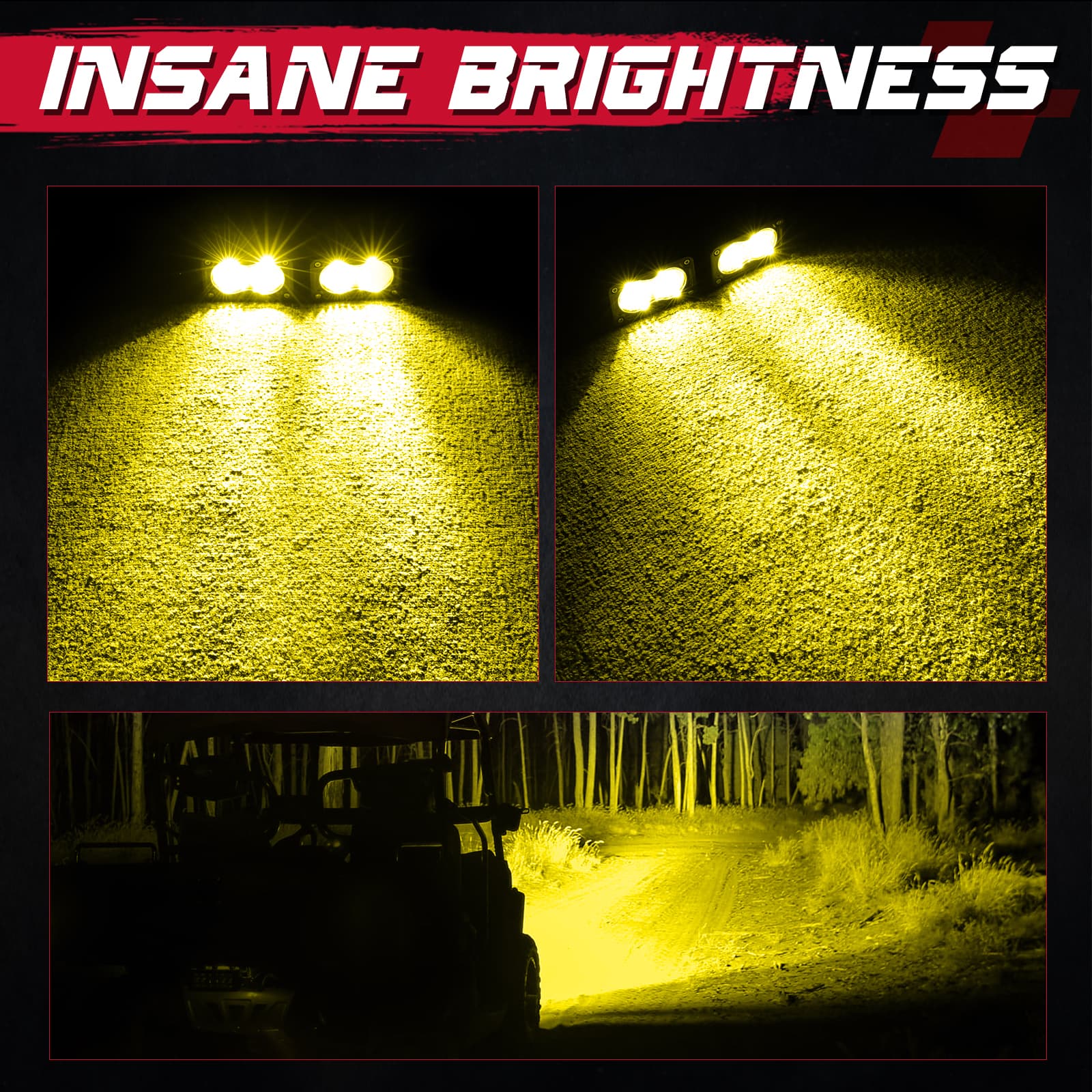 yellow off road lights