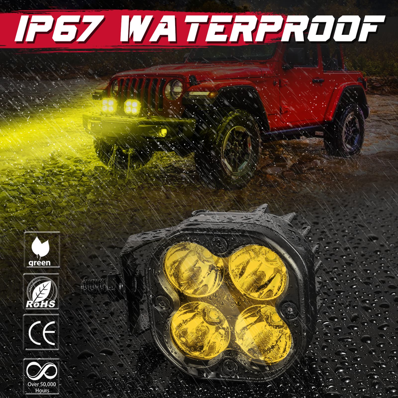 yellow off road lights