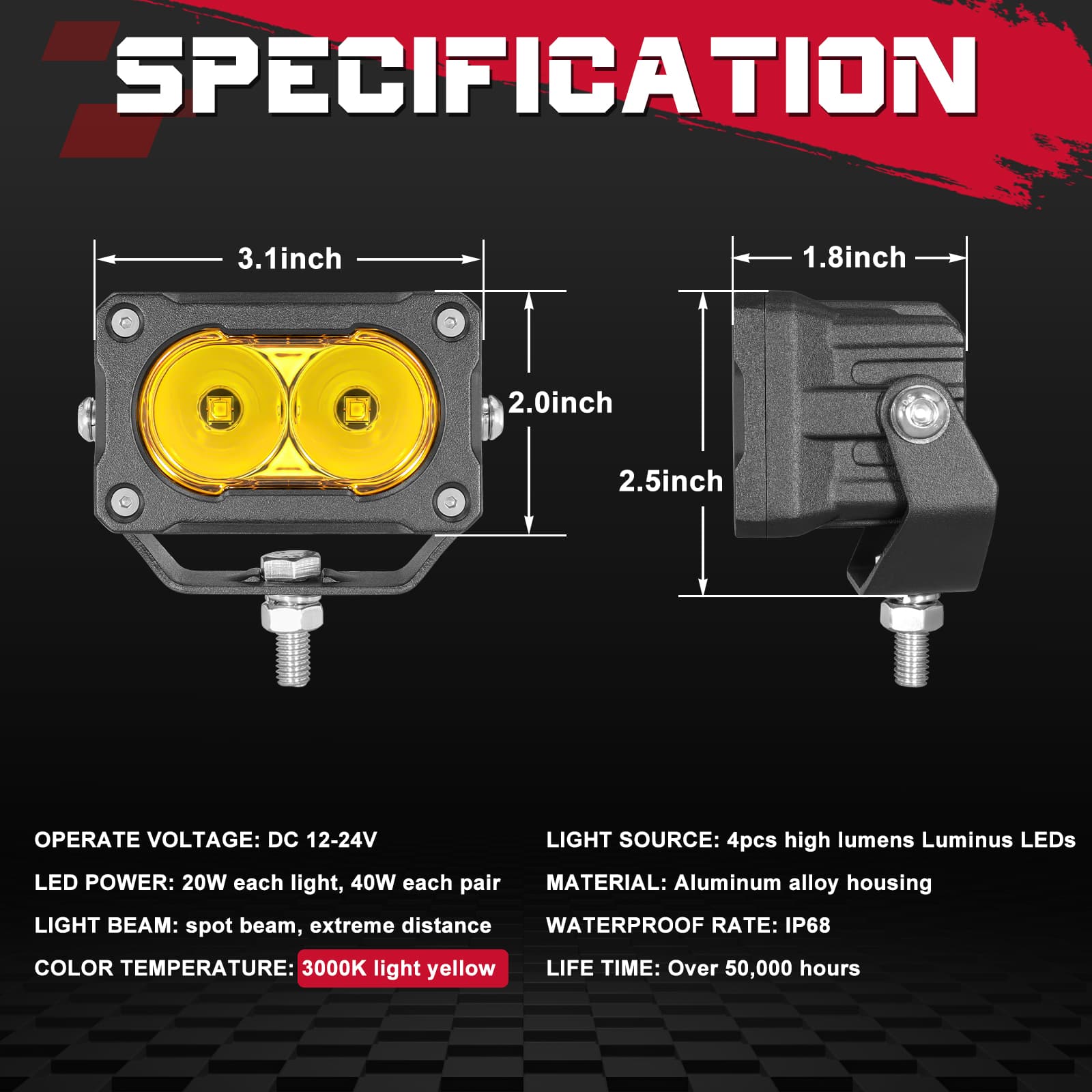3 inch led pods