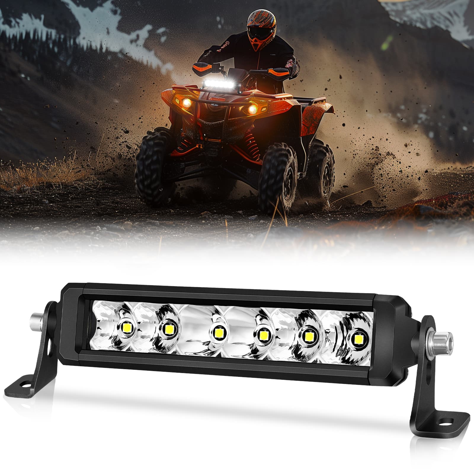 8 Inch Single Row LED Light Bar