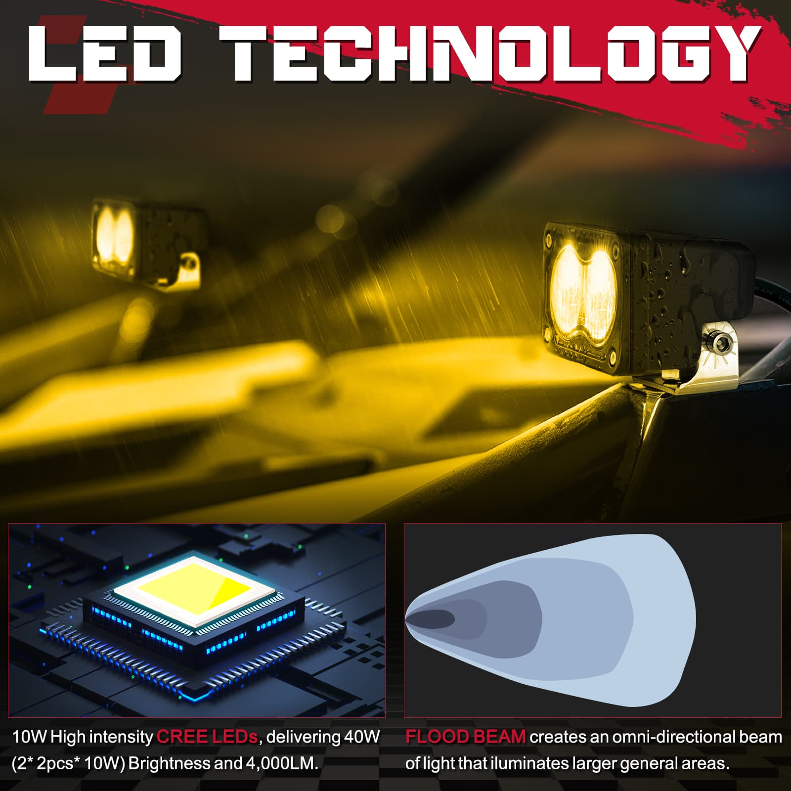 amber led pods for trucks