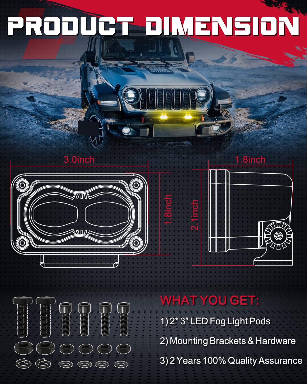 led fog lights Yellow