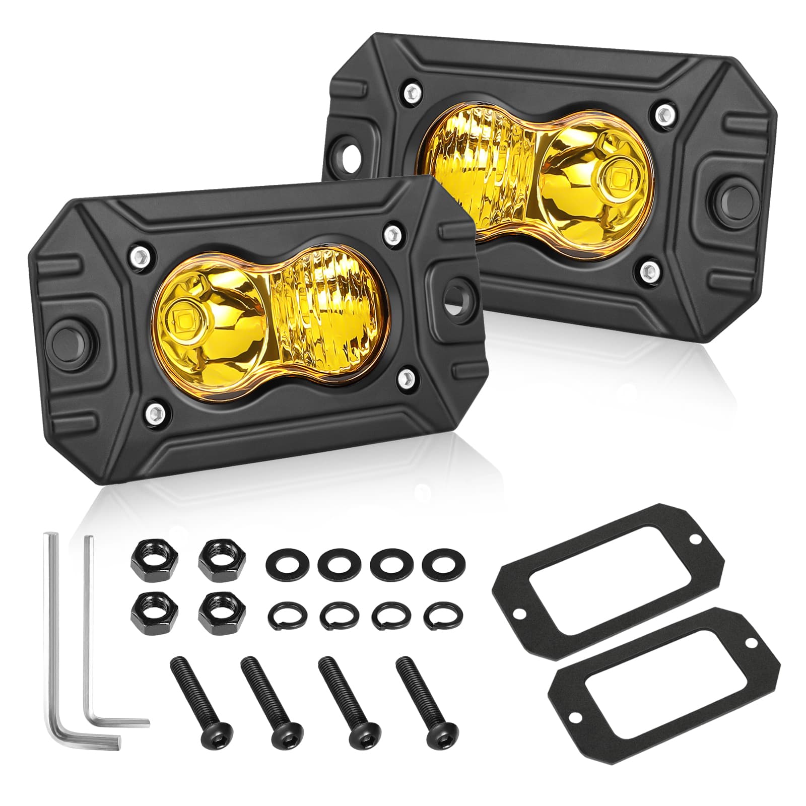 yellow flush mount led lights