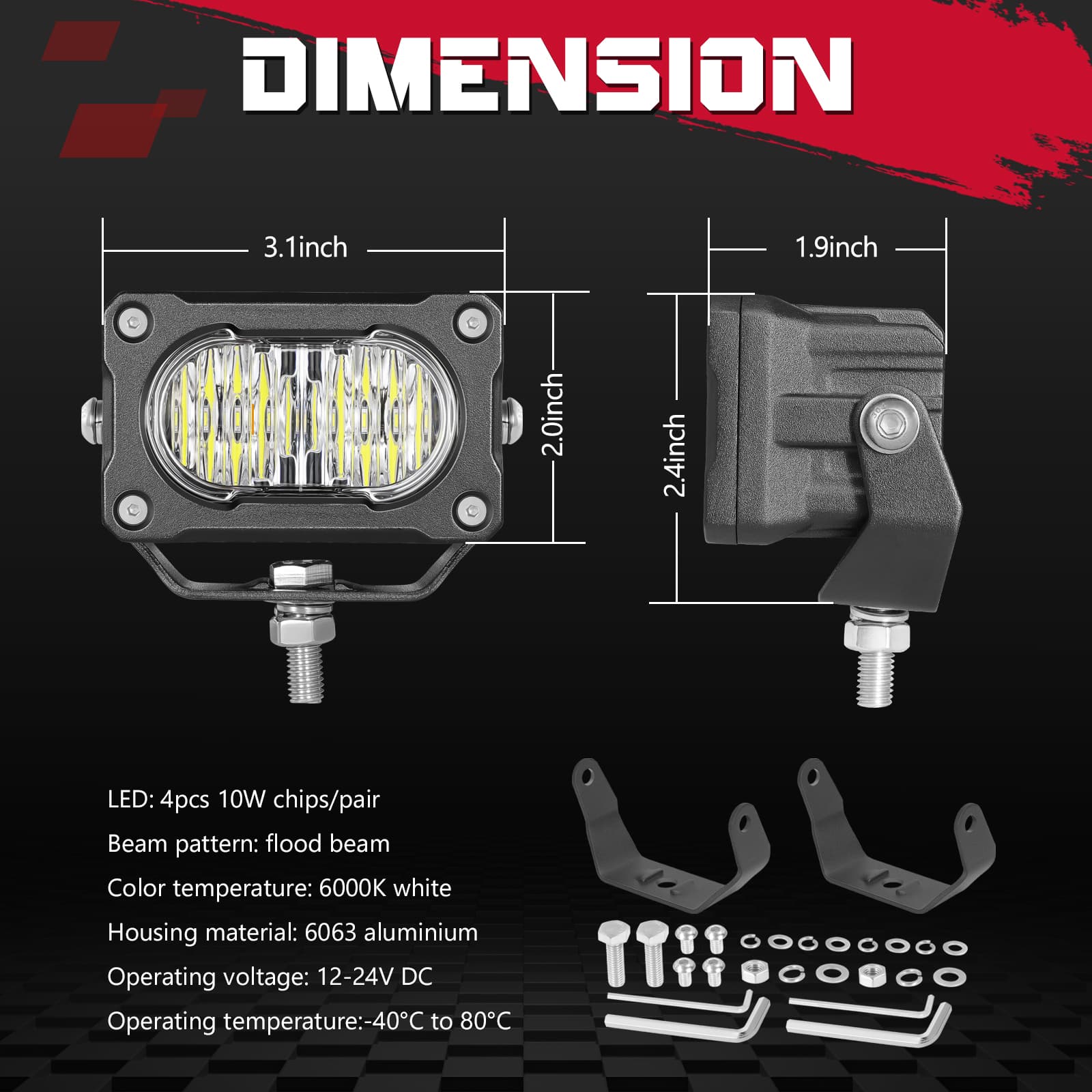3 inch led