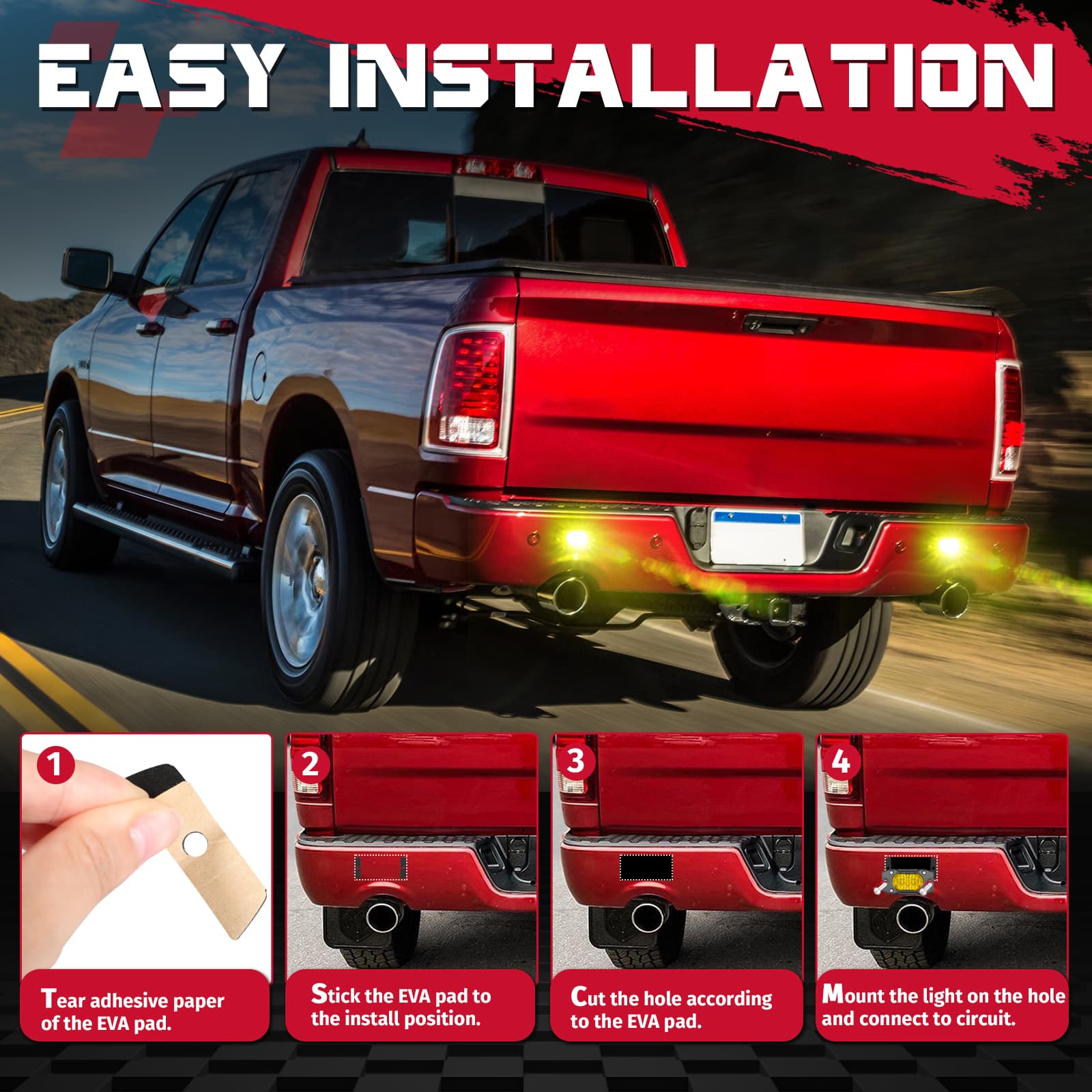 grill flush mount backup light