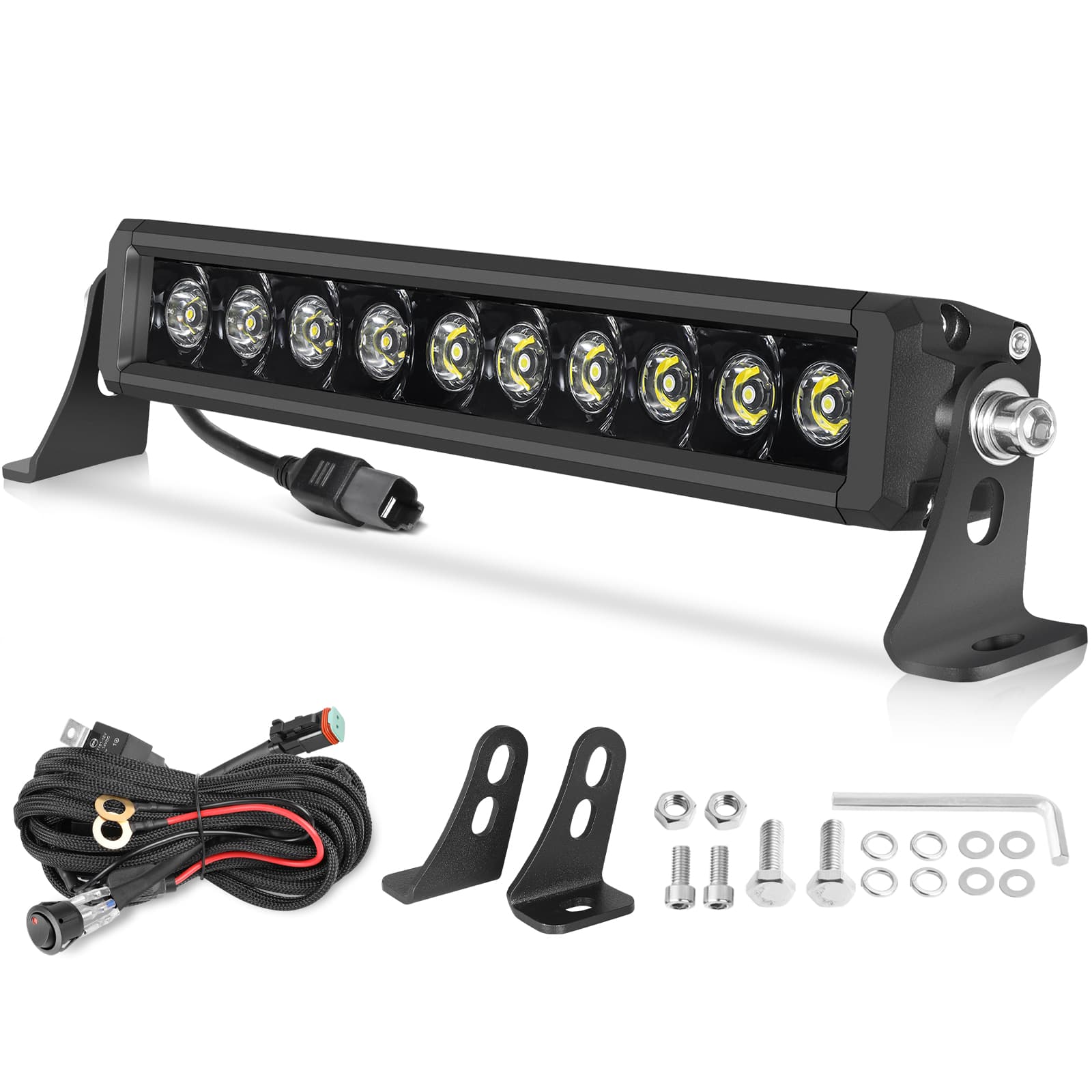 12 inch 100W Single Row LED Light Bar – BSR3D