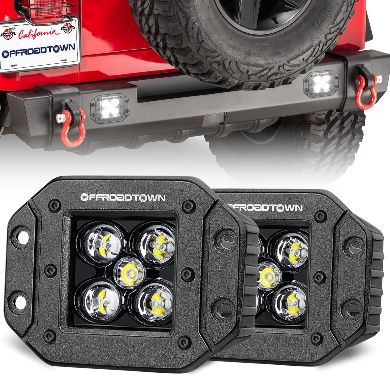 5INCH 50W CREE FLUSH MOUNT LED PODS WHITE