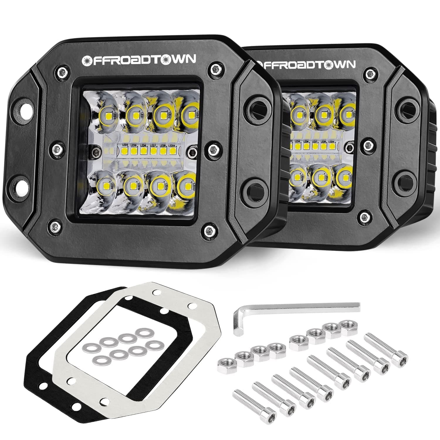 5INCH 84W FLUSH MOUNT LED PODS WHITE