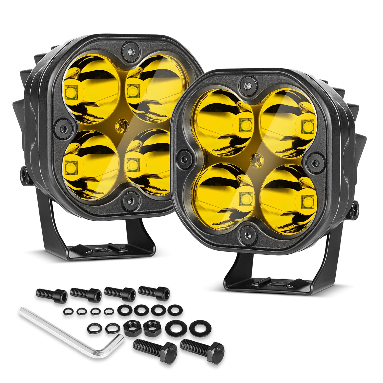 yellow led pods