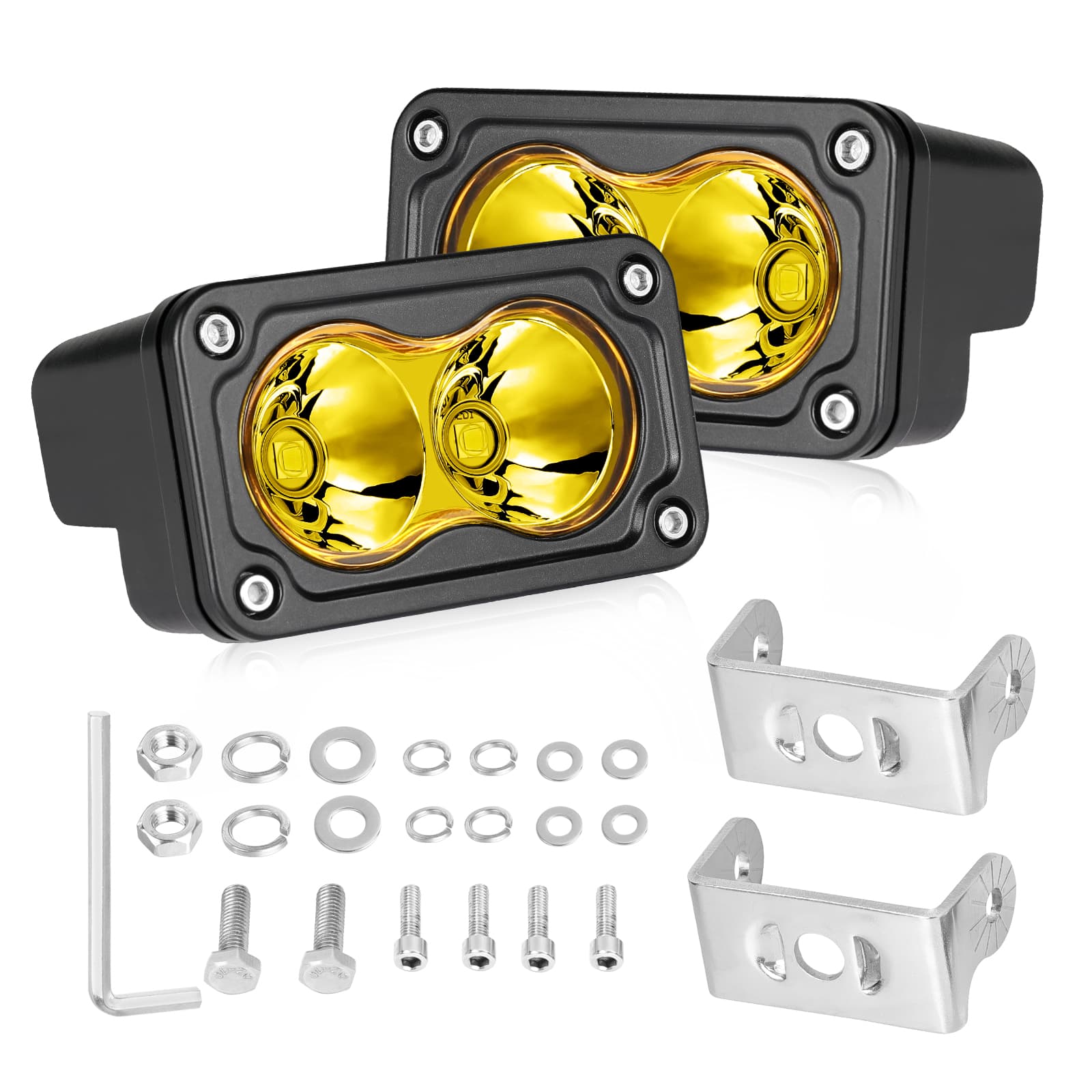 yellow led pods